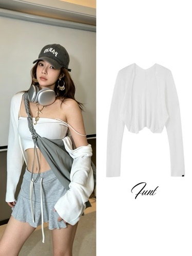 THEA买手店Funt 26春夏新款天丝凉感纯色百搭修身显瘦开衫披肩