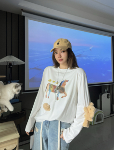 THEA买手店C12ZODIAC26春夏新款 T恤 兔子星星玩偶小马印花长袖