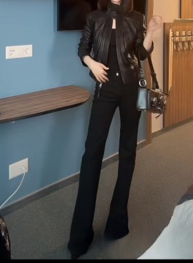 小众设计新款休闲女士黑色牛仔裤微辣长裤裤子显瘦百搭裤子
