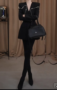 设计新款女士复古收腰大气西装外套大气优雅珍珠汉服外衣显瘦百搭