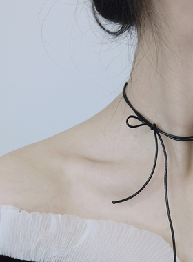 气质复古少女CHOKER潮黑色锁骨链