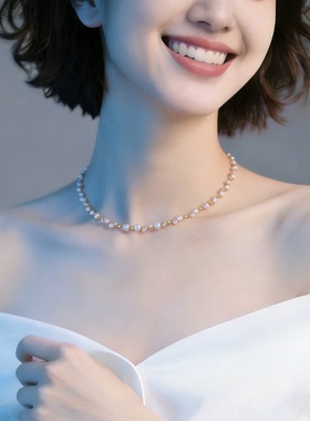 简约高级感淡水珍珠项链女