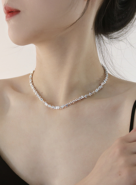 轻奢几何小三角碎银锁骨链