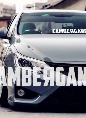 CAMBERGANG个性改装贴汽车挡风玻璃反光潮流嘻哈贴纸创意装饰车贴