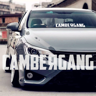 CAMBERGANG个性改装贴汽车挡风玻璃反光潮流嘻哈贴纸创意装饰车贴