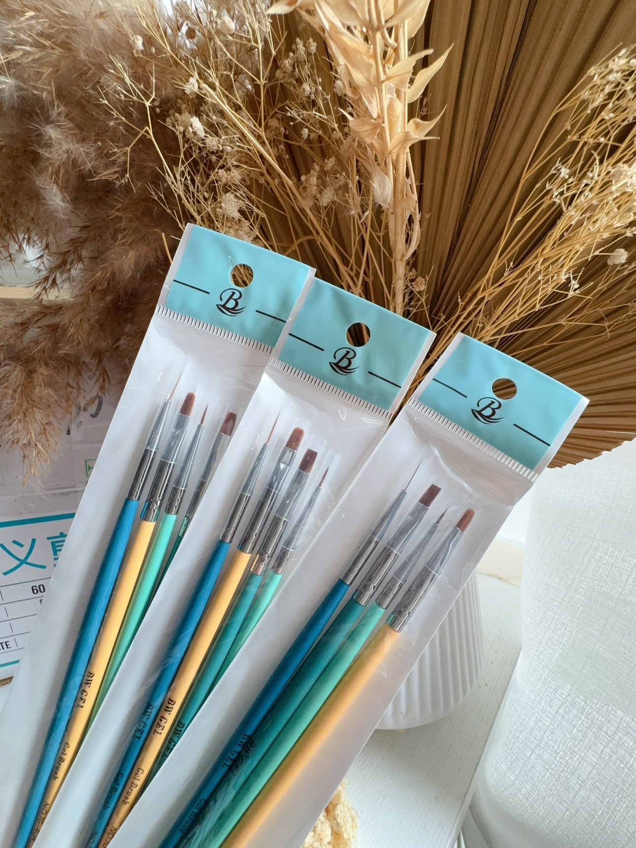 美甲笔刷包旺4只装笔刷 美甲光疗笔拉线笔彩绘笔平头笔,彩妆/香水/美妆工具,美甲工具,淘宝优惠券,粉丝福利购,淘宝优惠卷