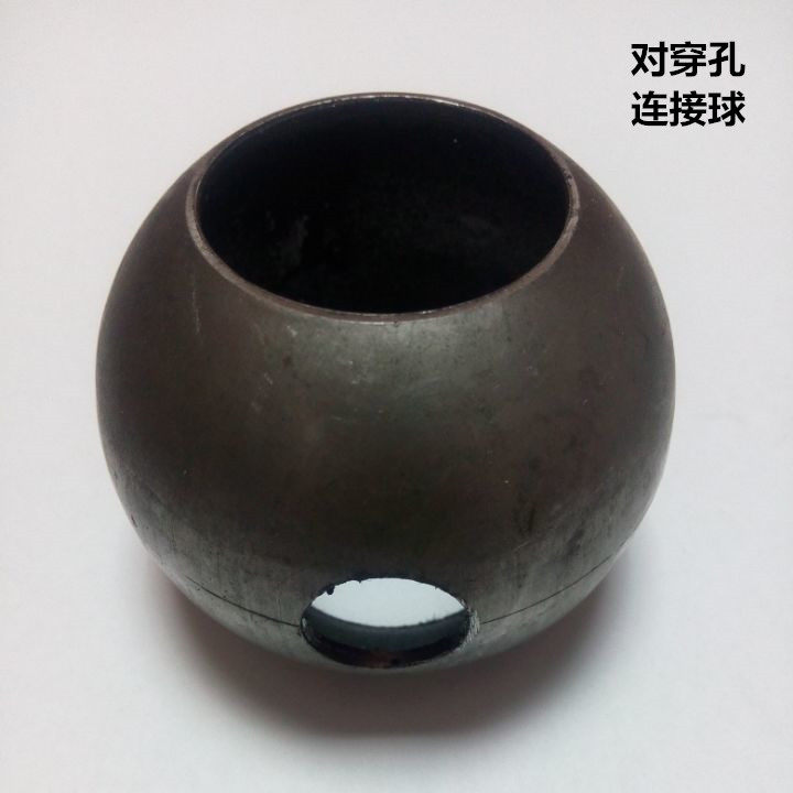 碳钢护栏焊接空心铁球单孔双孔