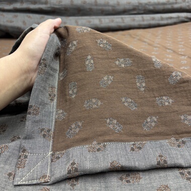 （洛可可）A类母婴级全棉炫彩双层纱床单四季通用柔软舒适透气