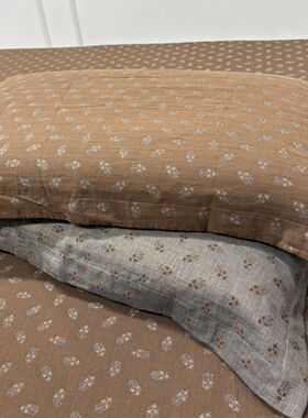 （洛可可）A类母婴级全棉炫彩双层纱枕套四季通用尺寸48*74cm