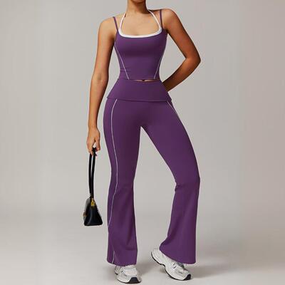 小岛姐妹紧身提臀瑜伽健身服套装