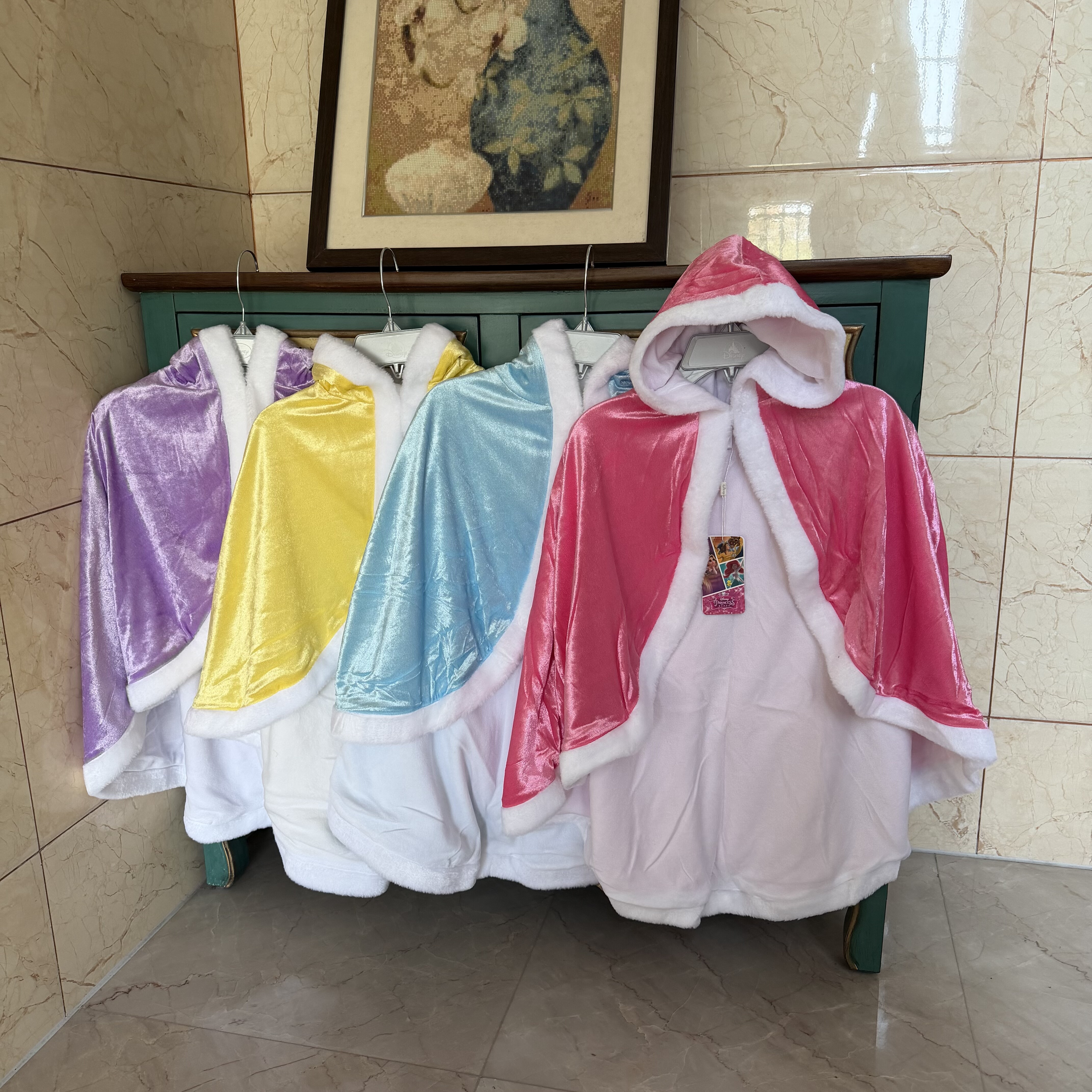 配公主裙绝了，灰姑娘睡美人贝儿长发超大超长丝绒保暖加绒大披风