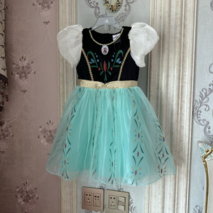 巨美推荐 超舒服手感柔软 冰雪奇缘安娜公主经典版连衣裙蓬蓬裙