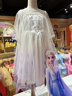 新品来啦 迪家爱莎公主白色中袖薄款女童连衣裙 很仙很飘逸