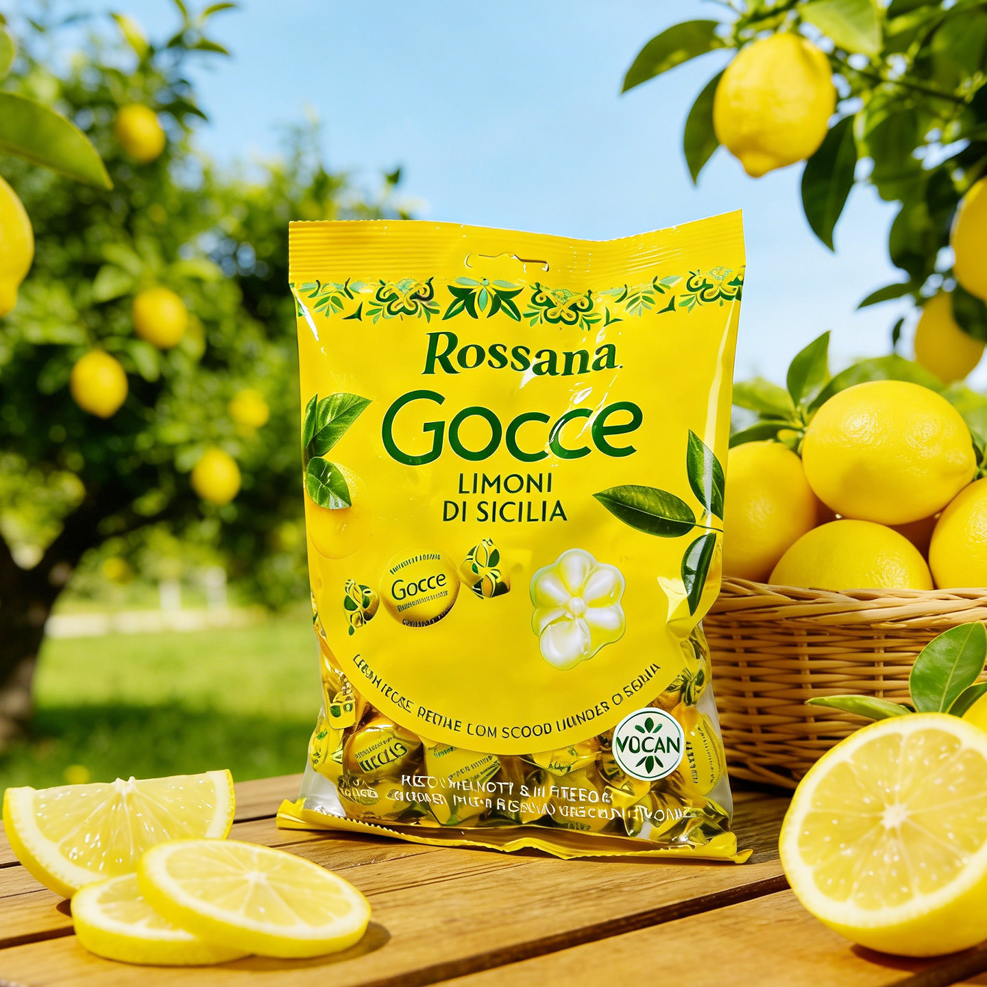 意大利进口Rossana柠檬味流心糖超酸夹心水果硬糖解腻零食175g