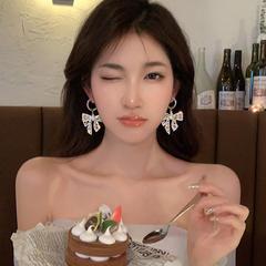 AA1367浪漫情怀蝴蝶结耳环高级感耳环小众设计感2024耳钉耳饰女