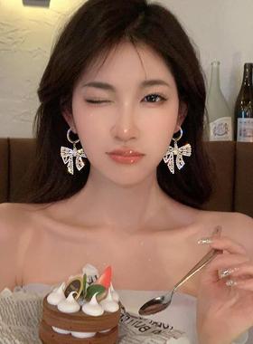 AA1367浪漫情怀蝴蝶结耳环高级感耳环小众设计感2024耳钉耳饰女