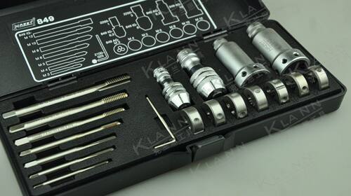 德国HAZET丝锥板牙21件组套 849 机械维修专用工具 螺纹修复工具