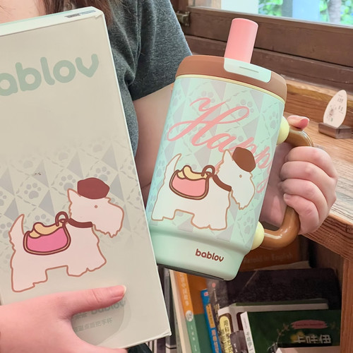 bablov吸管杯保温杯女生高颜值杯子速开冰霸杯大容量水杯生日礼物