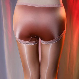 光滑蕾丝内裤丝袜一体马油丝袜油光透亮轻薄透肤性感男女款连裤袜