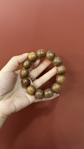 醇化30年老料印度老山檀香奇香扑鼻17*18mm男式手串收藏级孤品