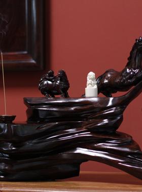 大红酸枝木雕根雕骏马多层花台底座香台交趾黄檀50*35cm