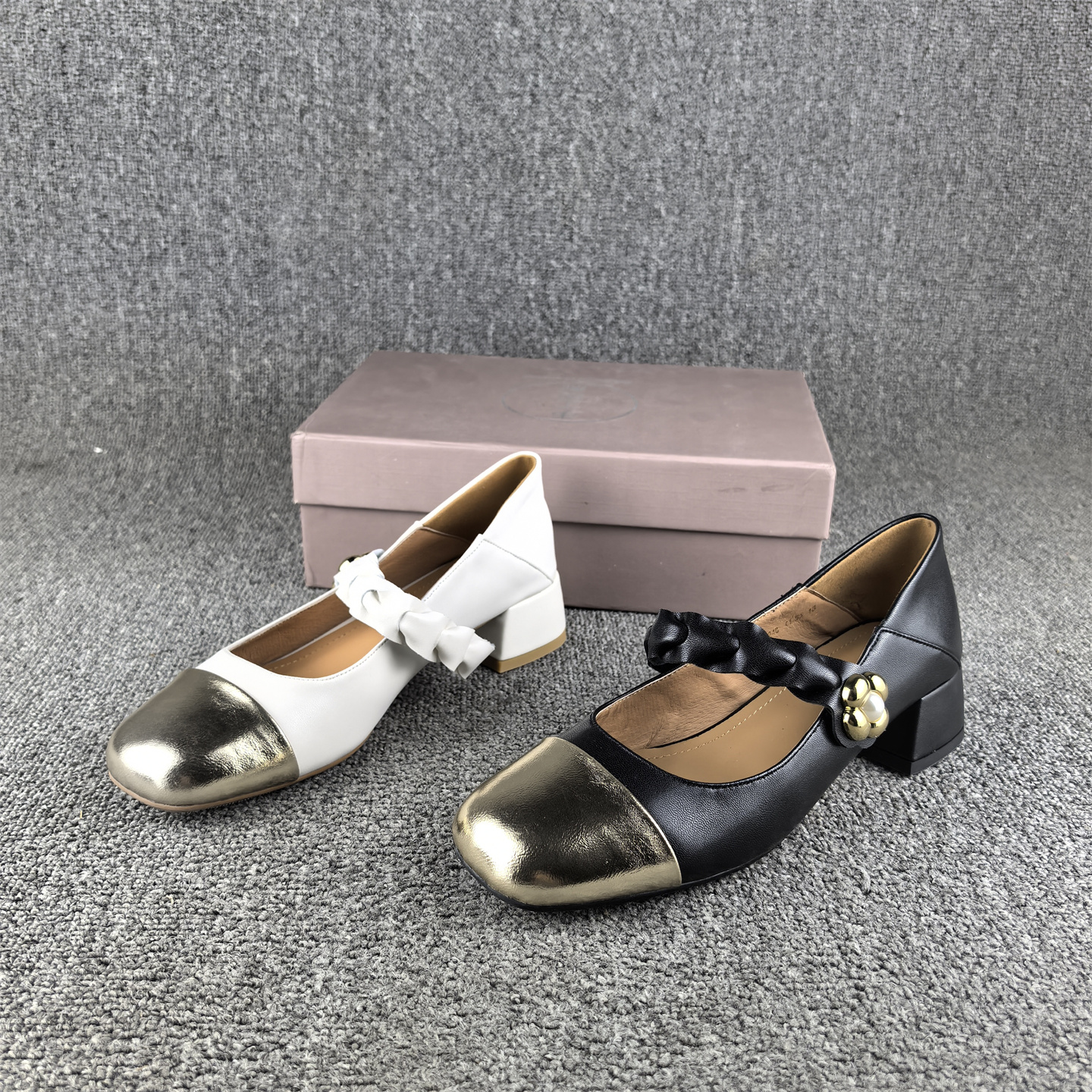 断码处理时尚小香风手工女鞋羊皮春秋季平底软面真皮玛丽珍单鞋女