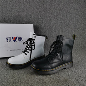 休闲真皮马丁靴女秋冬新款 断码 处理时尚 低跟软底系带短筒单靴子女