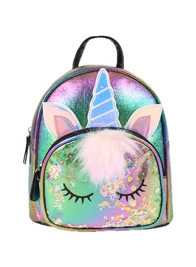 幼儿园儿童书包双肩包 儿童单肩斜挎手提包 独角兽儿童出游背包