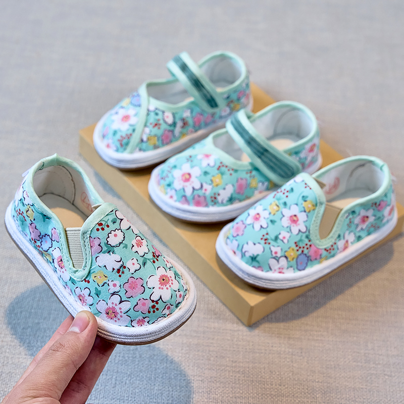 儿童手工布鞋1-7岁2老北京千层底女童宝宝学步单鞋软底公主防滑春