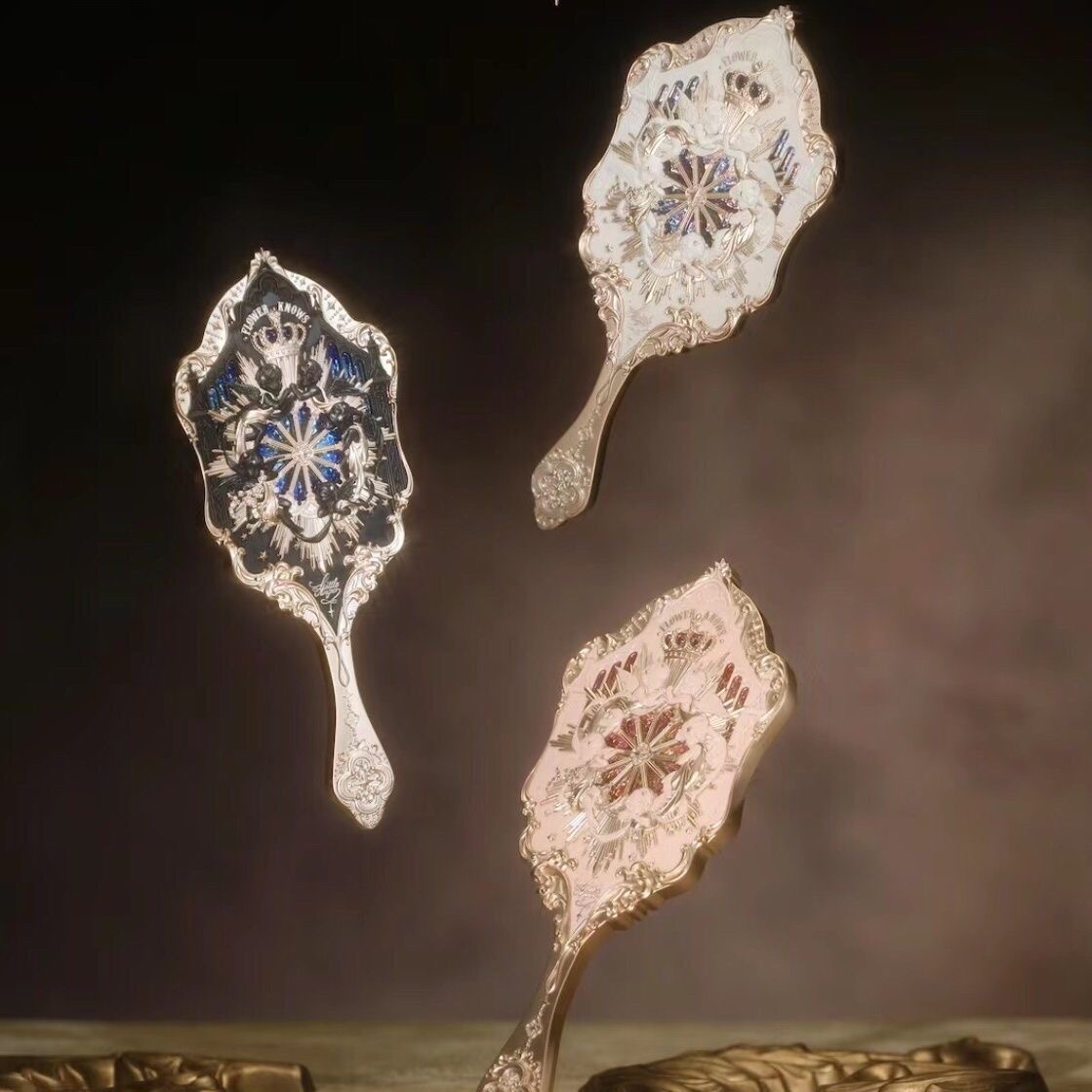 花知晓小天使系列手持镜公主风轻奢少女风正品周边复古风手柄镜