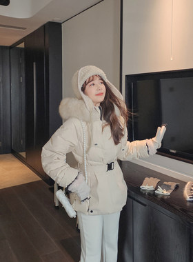 90羽绒服女中长款收腰显瘦小个子