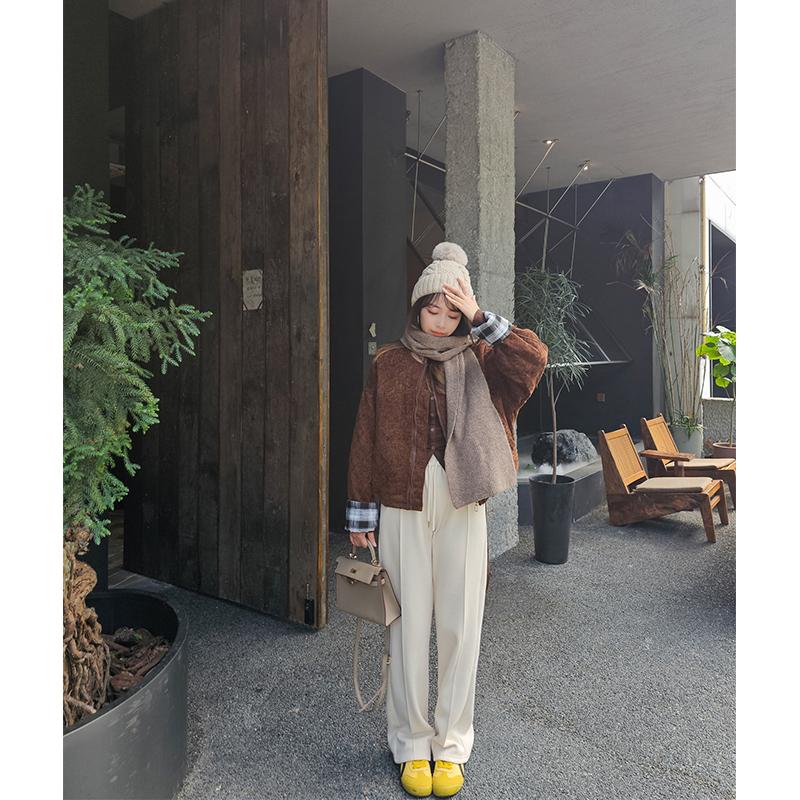 MISS158韩版高腰加绒糯米库