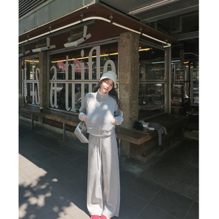 复古卫裤 休闲长裤 女2025秋季 垂感阔腿裤 运动宽松 新款 小个子美式