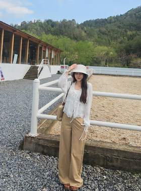 高级感垂感直筒宽松小个子西装裤