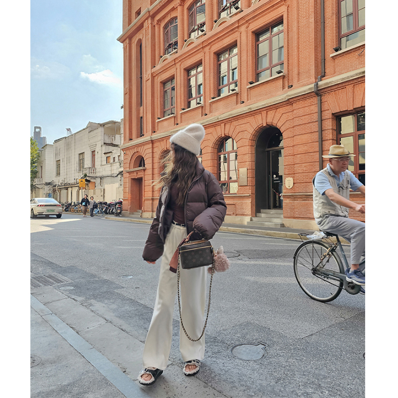 韩版羽绒服圆领韩版小个子