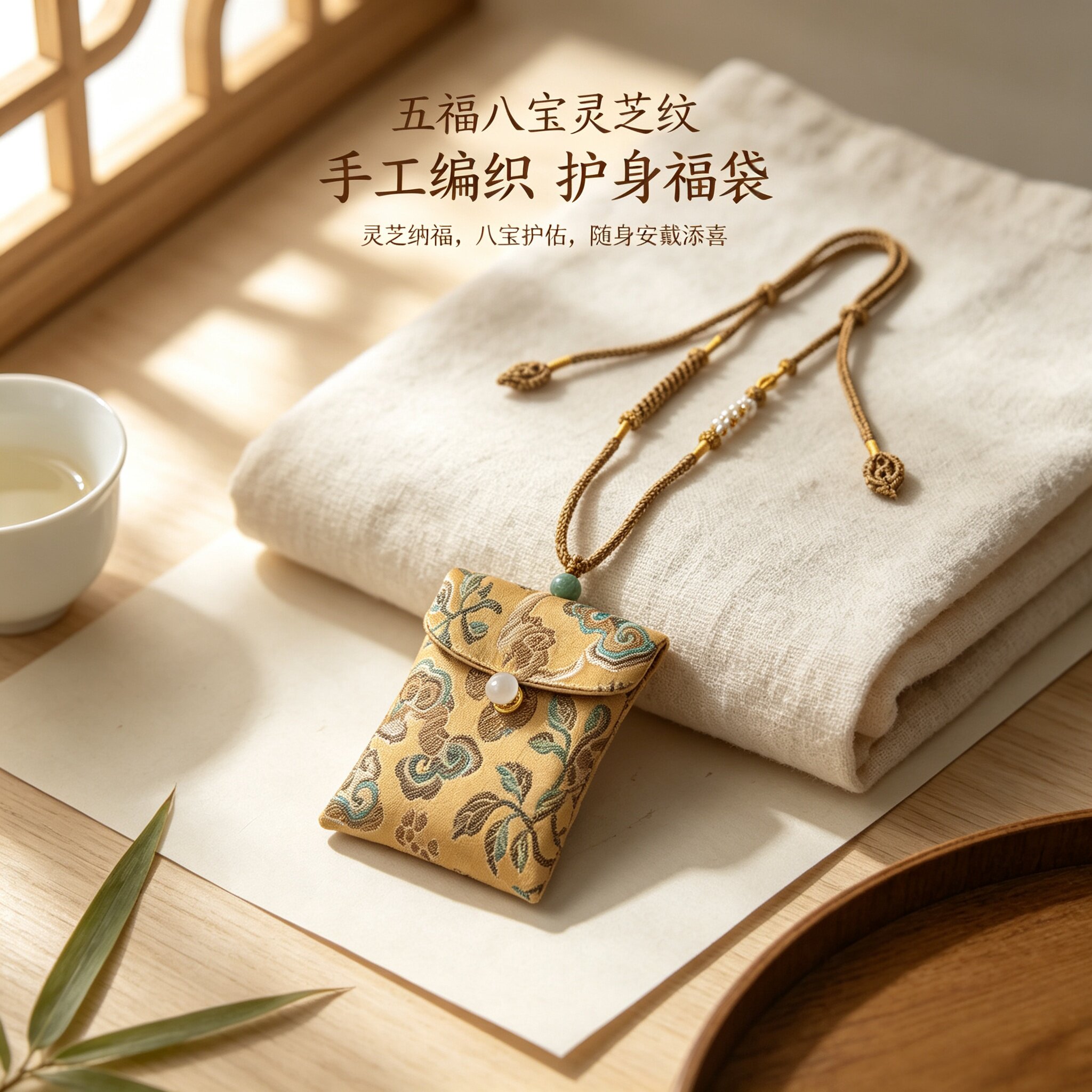 真丝五宝八宝防水挂脖平安符袋图片