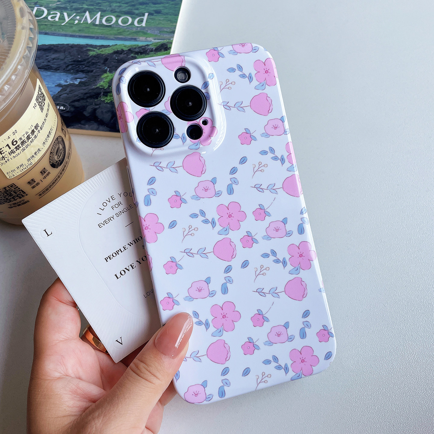 韩国ins夏日小清新碎花适用苹果16手机壳iphone15promax全包亮面软壳华为mate70p80荣耀400小米14opporeno14