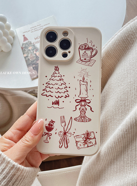 冬夜。原创ins简约氛围感治愈系手机壳适用苹果17promax秋冬全包软壳华为p70nova13荣耀200r小米17iqoo12小众