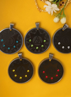 五行数字769吊坠 火山石风水负离子保健挂件幸运769数字牌