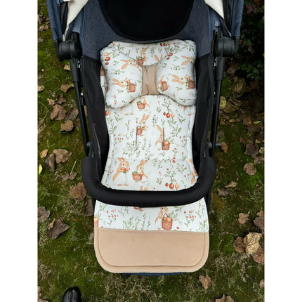 适Bugaboo博格步bee5 bee6婴儿童推车棉垫bee3坐垫小蝴蝶fox通用