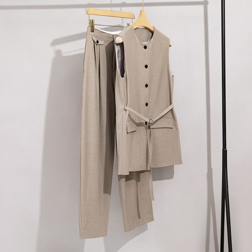 Women's Vest Suit Two-piece Vest Straight Pants Professional