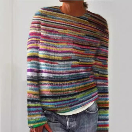 Spot Printed Women's Pattern Pullover Casual Loose Knit