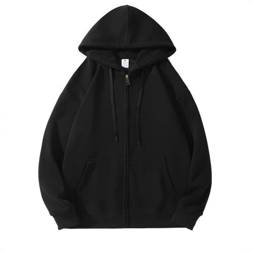 Heavy Plus Velvet Padded Zipper Hooded Double-layer Hat Adve