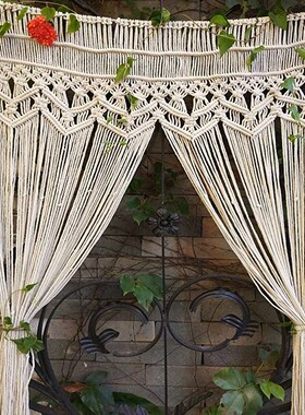 Door Curtain Tapestry Partition Hand-woven Curtain tton Rope