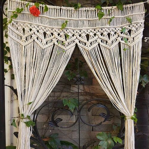 Door Curtain Tapestry Partition Hand-woven Curtain tton Rope