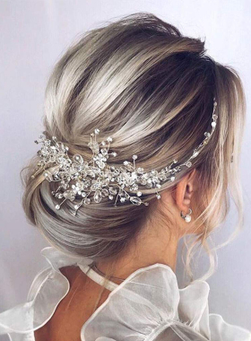 Pearl Crystal Wedding Hair Combs Hair Accessories for Bridal