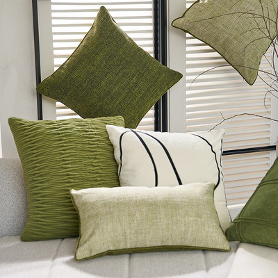 Sofa  Living Room French Wrinkle  Fabric Bay Window Cushion