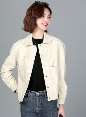Haining Genuine Leather Jacket Women's Short 2026 High-end S