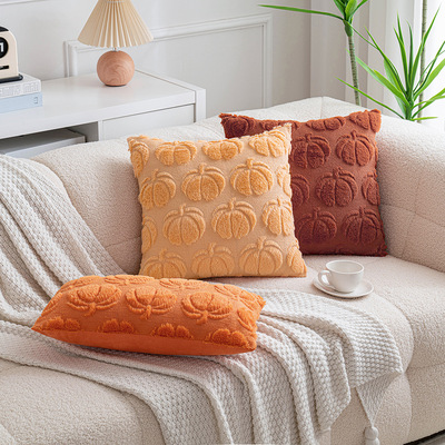 Solid lor Simple Embroidered Hair  Home  Office Waist Cushio
