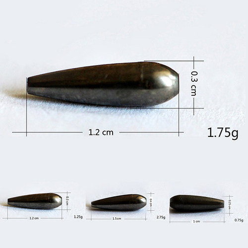 3/5/10PCS Tungsten Bullet Weight Tungsten Fishing Weight Sin-封面